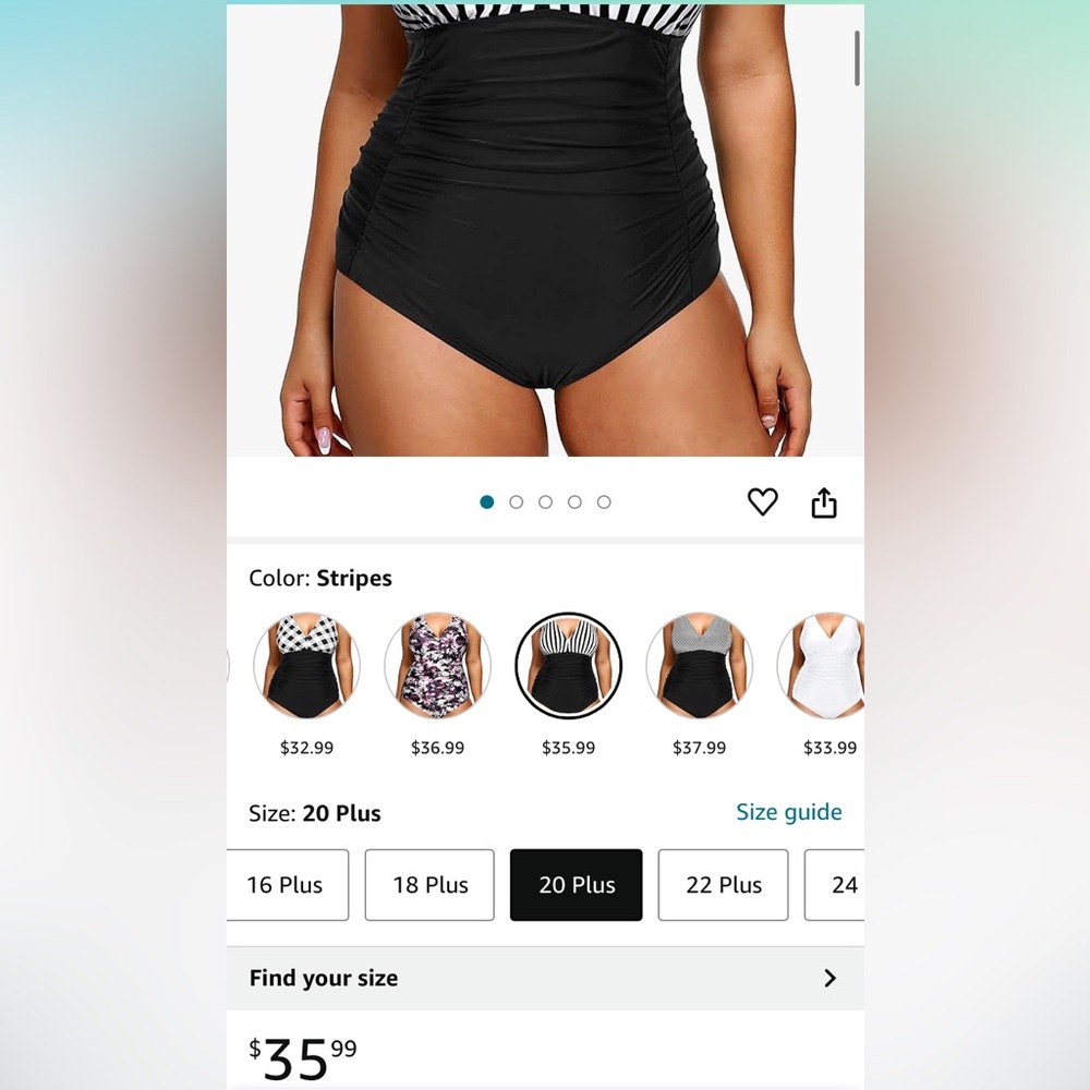 Aqua Eve Women Plus Size One Piece Swimsuits V Neck Tummy Control Bathing Suit